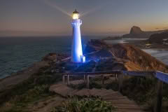 Castle Point Lighthouse at night