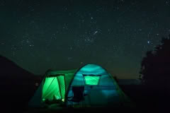 Camping night sky