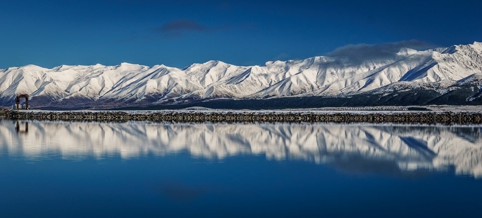 Reflections in the canals, Lake Pukaki