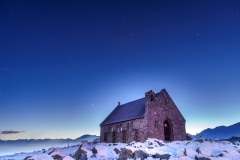 Last stars above the Church of the Good Shepherd