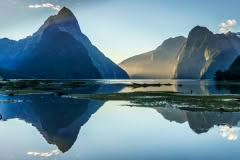 Milford sound sunset