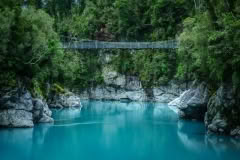Hokitka river, blue pools