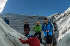 climbers on the ice