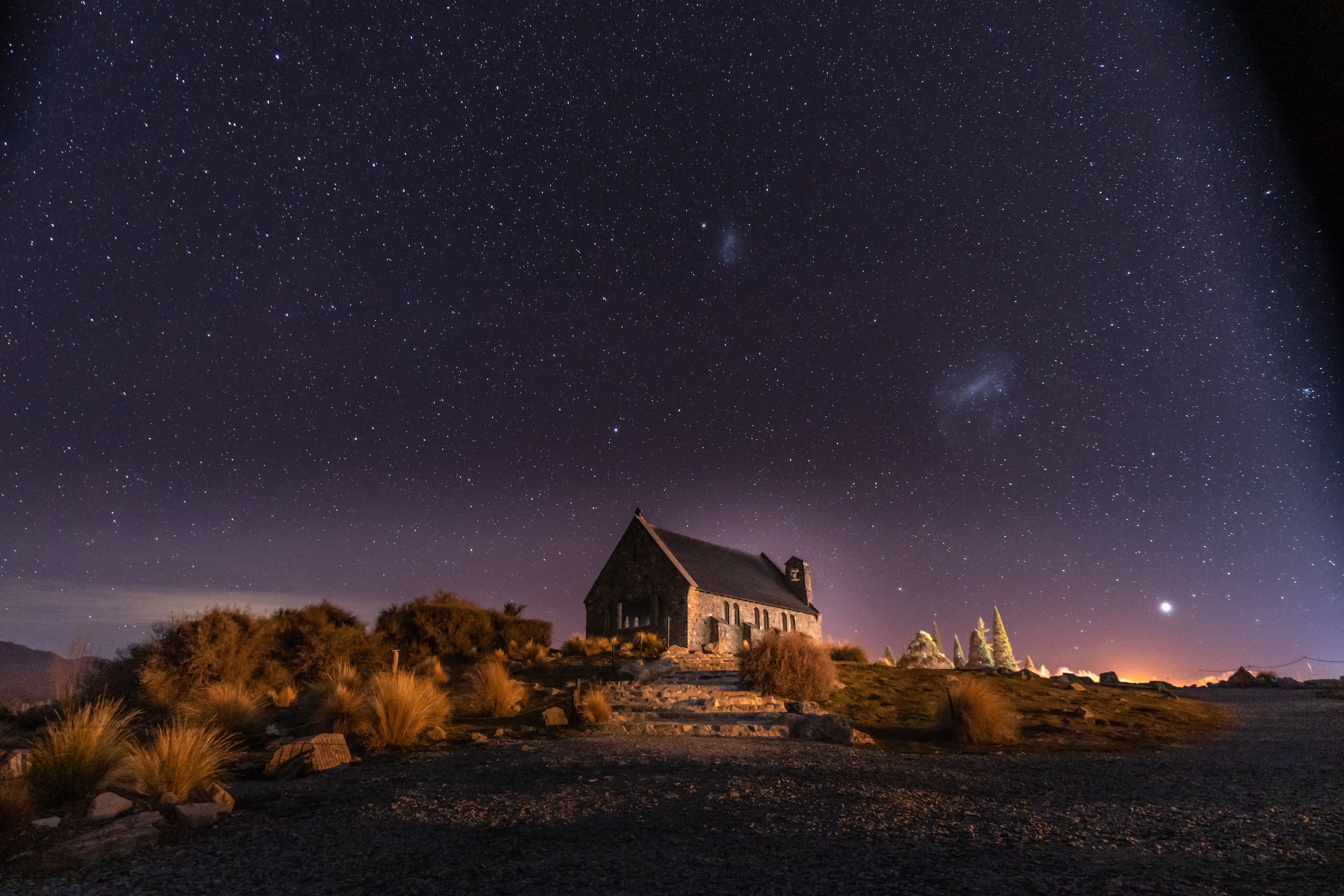 Tekapo church at night