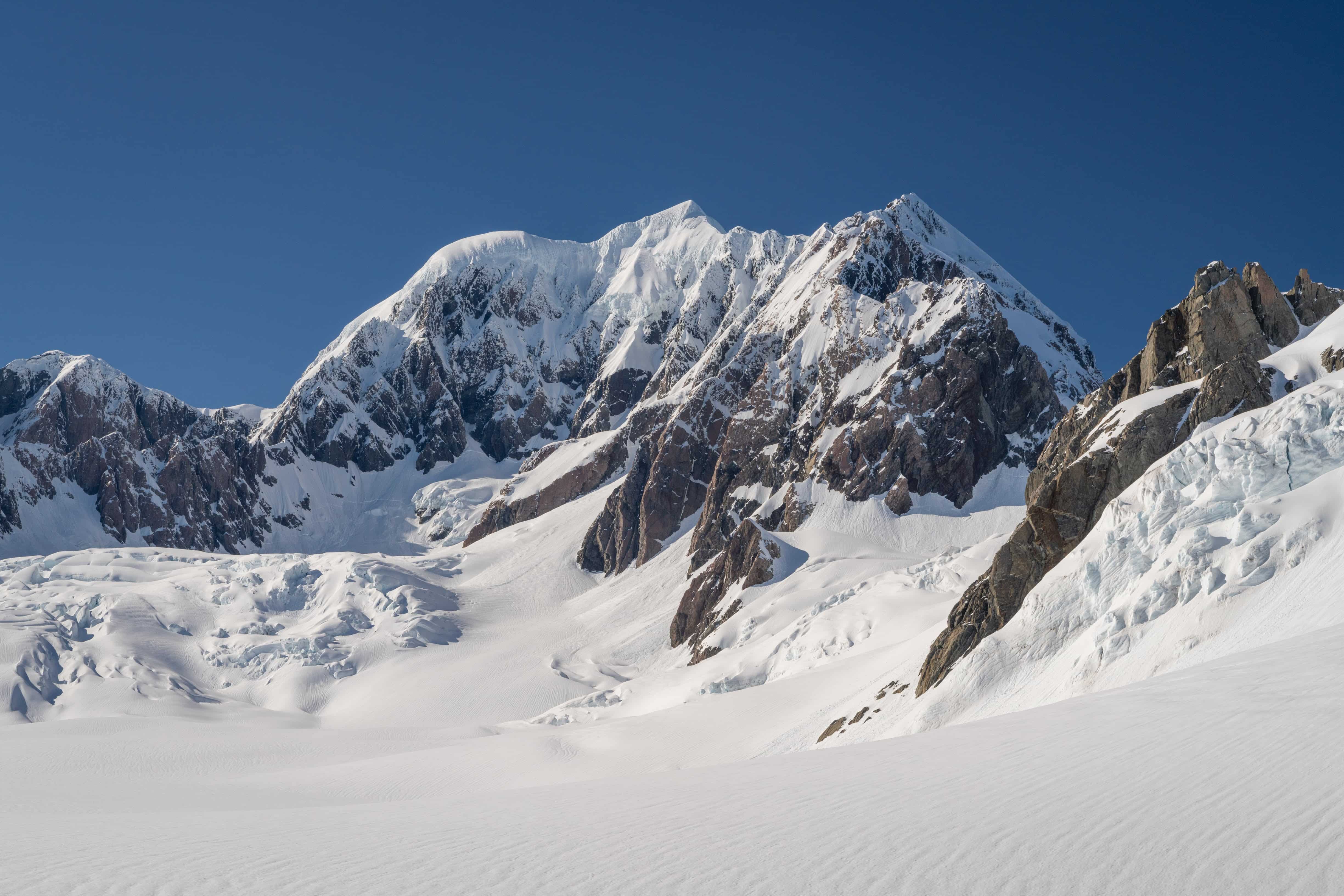 Mountain range in helicopter